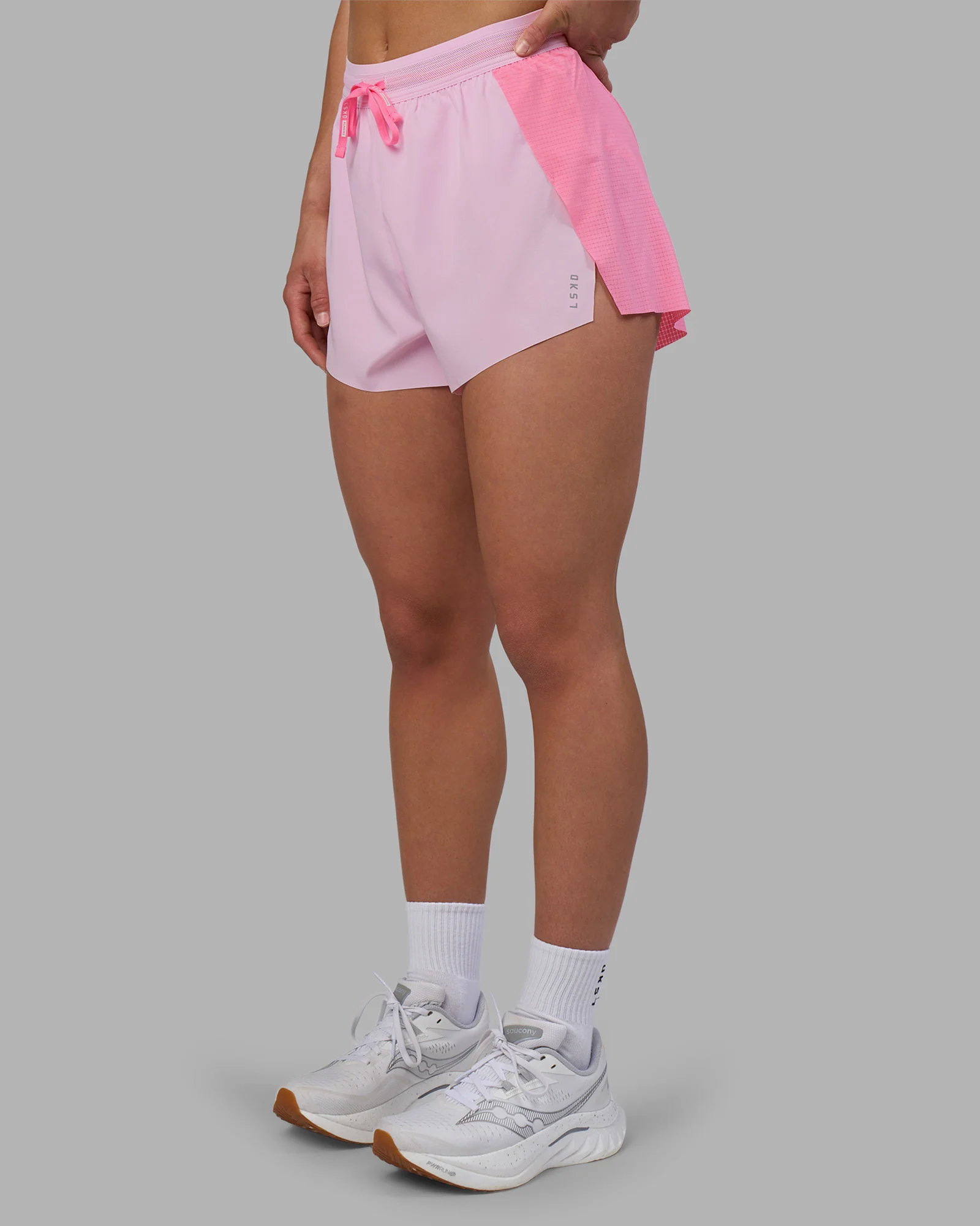 Accelerate 3" High-Rise Running Short - Candy Pink-Marshmallow