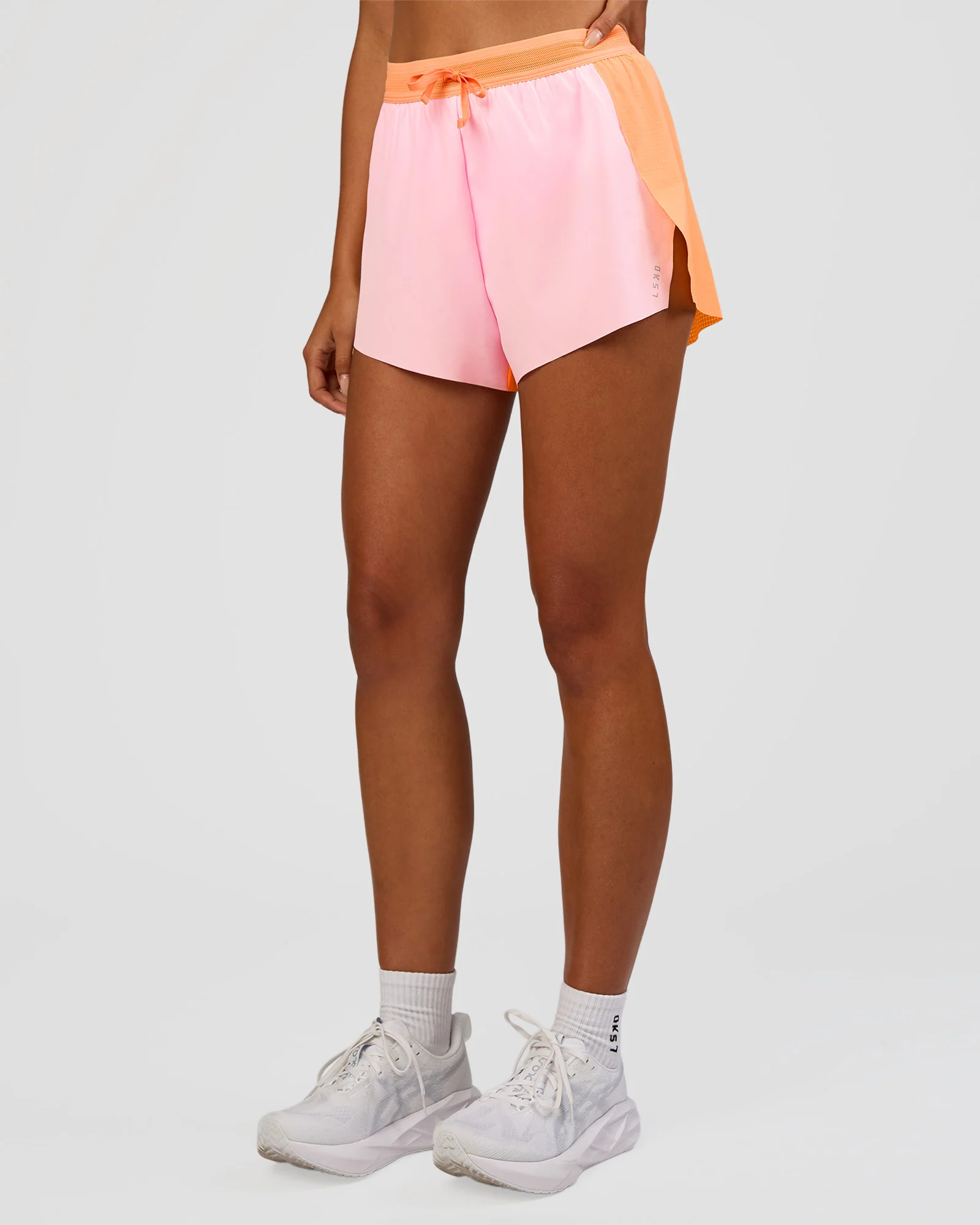 Accelerate 3" High-Rise Running Short - Cantaloupe-Marshmallow