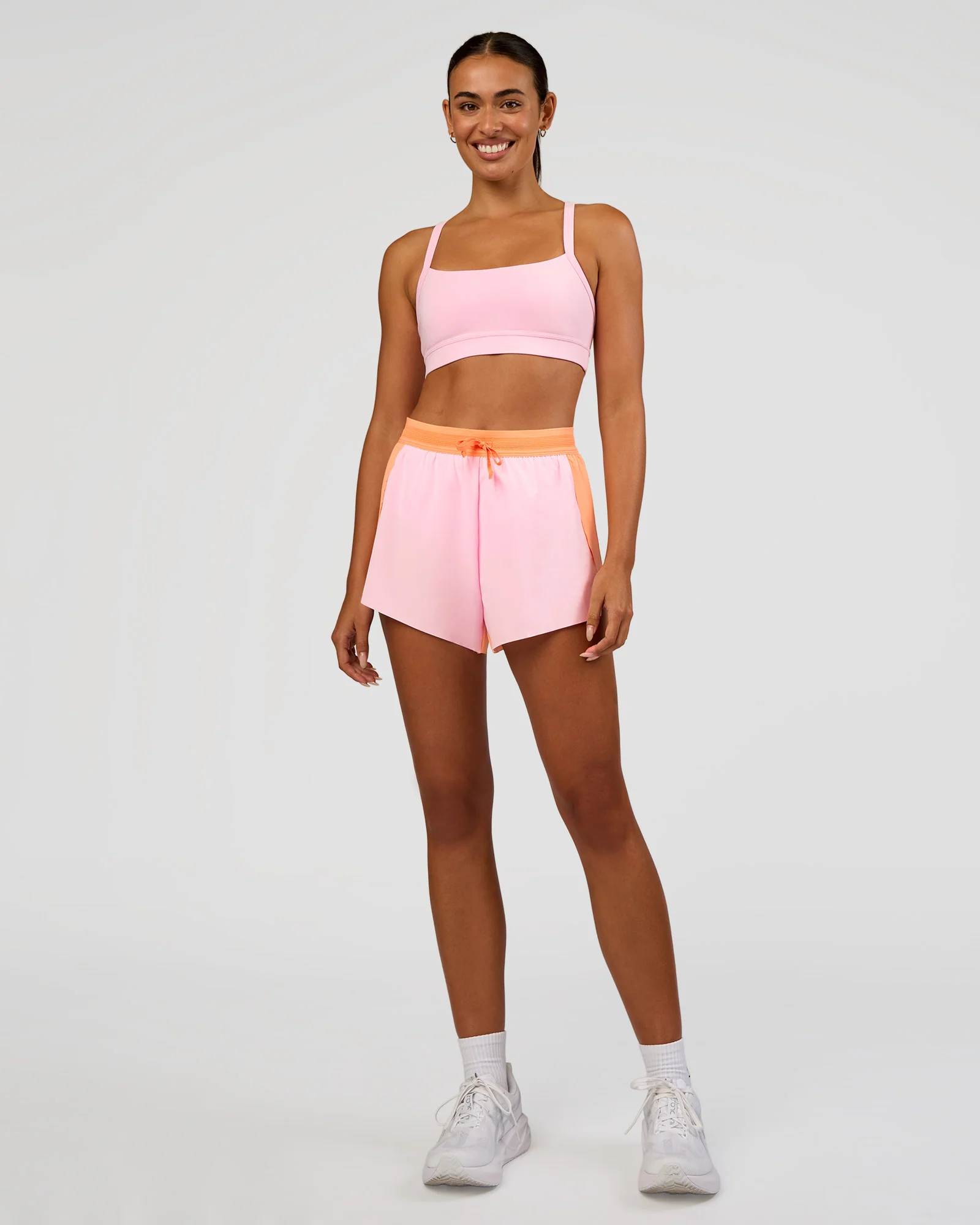 Accelerate 3" High-Rise Running Short - Cantaloupe-Marshmallow