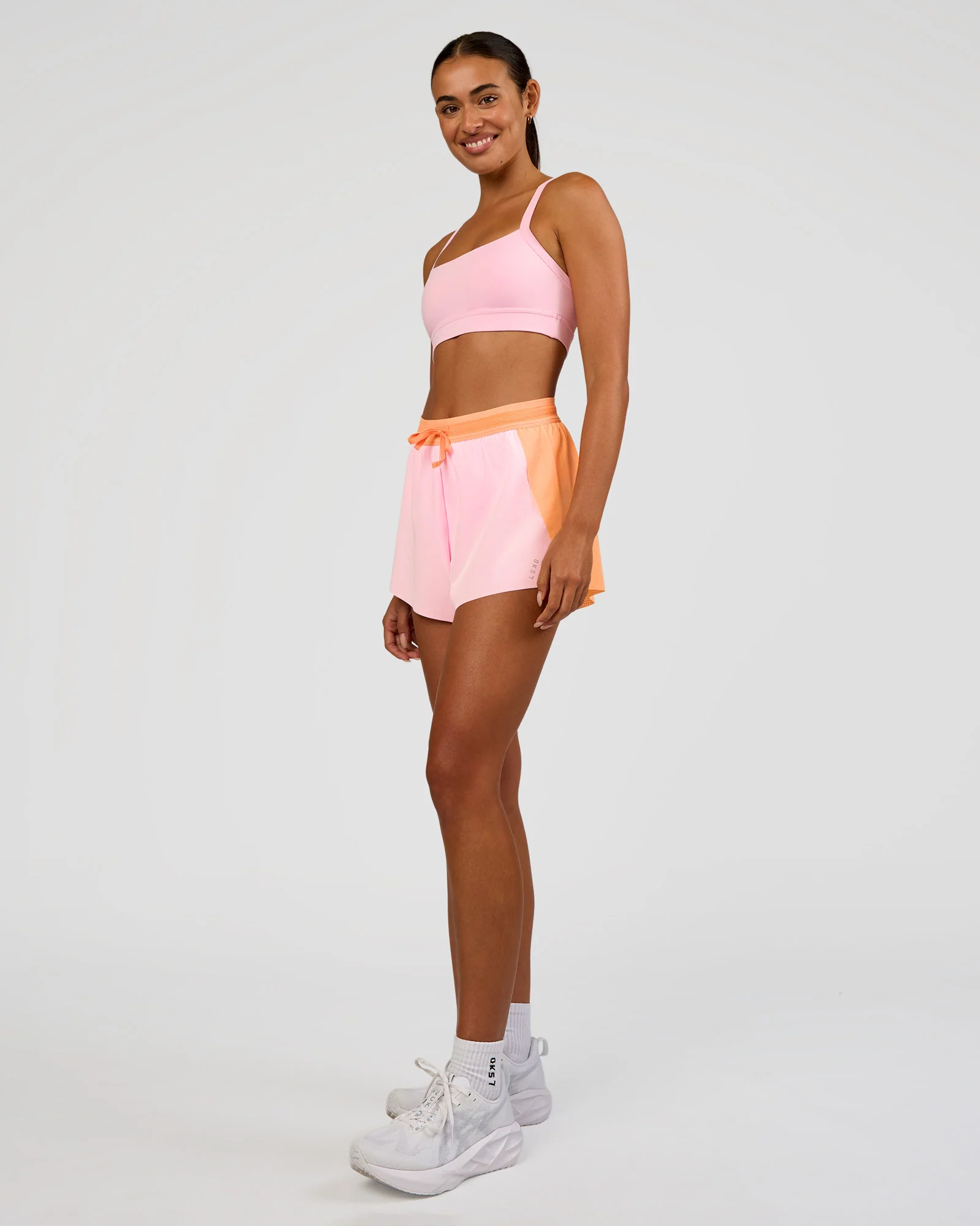 Accelerate 3" High-Rise Running Short - Cantaloupe-Marshmallow