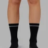 Fast Performance Crew Socks - Black