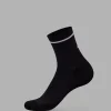 Fast Performance Quarter Socks - Black-White