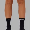 Fast Performance Quarter Socks - Black-White