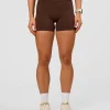 Elixir Ultra High-Rise 4" Short Pockets - Hot Chocolate