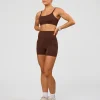 Elixir Ultra High-Rise 4" Short Pockets - Hot Chocolate