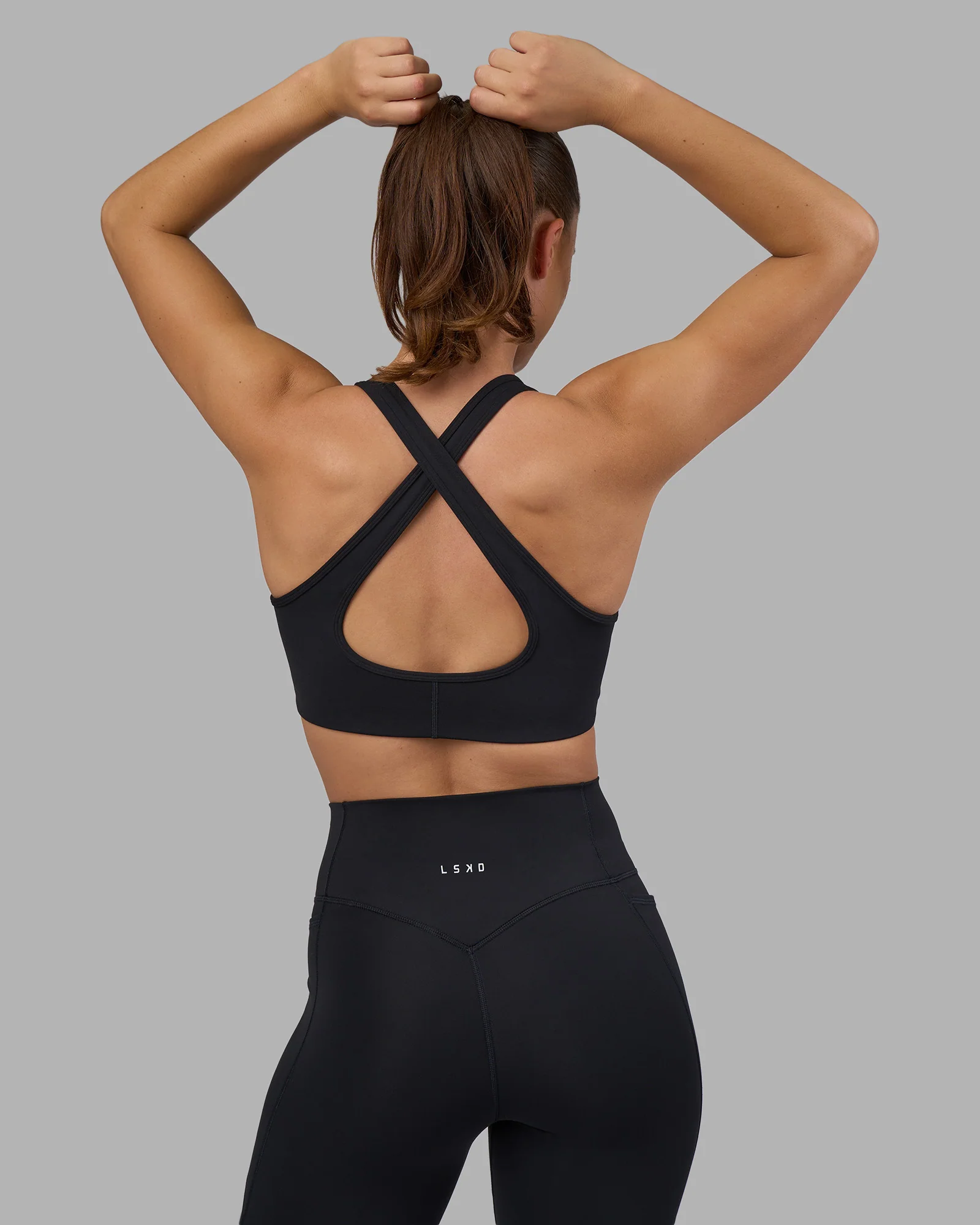 Fusion V-Contour Ultra High-Rise Full Length Legging Pockets - Black
