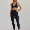 Fusion V-Contour Ultra High-Rise Full Length Legging Pockets - Black