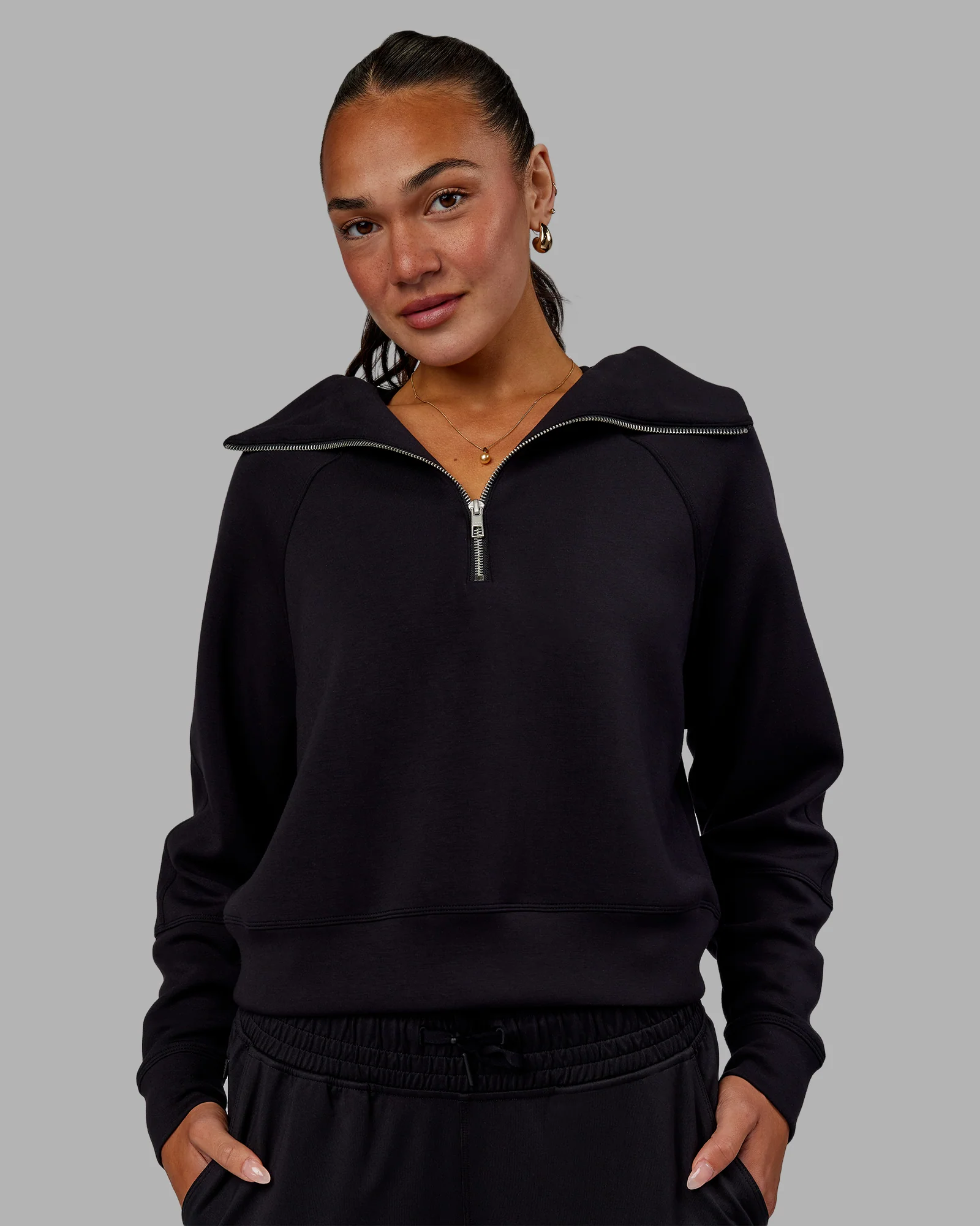 4148-elevate-softtouch-1-2-zip-sweater-black-black-1.webp Elevate SoftTouch 1/2 Zip Sweater - Black-Black