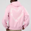 Unisex Love The Process Oversize Hoodie - Marshmallow-White