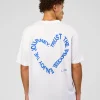 Love The Process FLXCotton Oversize Tee - White-Electric Indigo