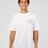 Love The Process FLXCotton Oversize Tee - White-Electric Indigo