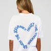 Love The Process FLXCotton Oversize Tee - White-Electric Indigo