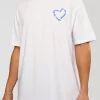 Love The Process FLXCotton Oversize Tee - White-Electric Indigo