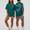 Love The Process FLXCotton Oversize Tee - Transformative Teal-Marshmallow