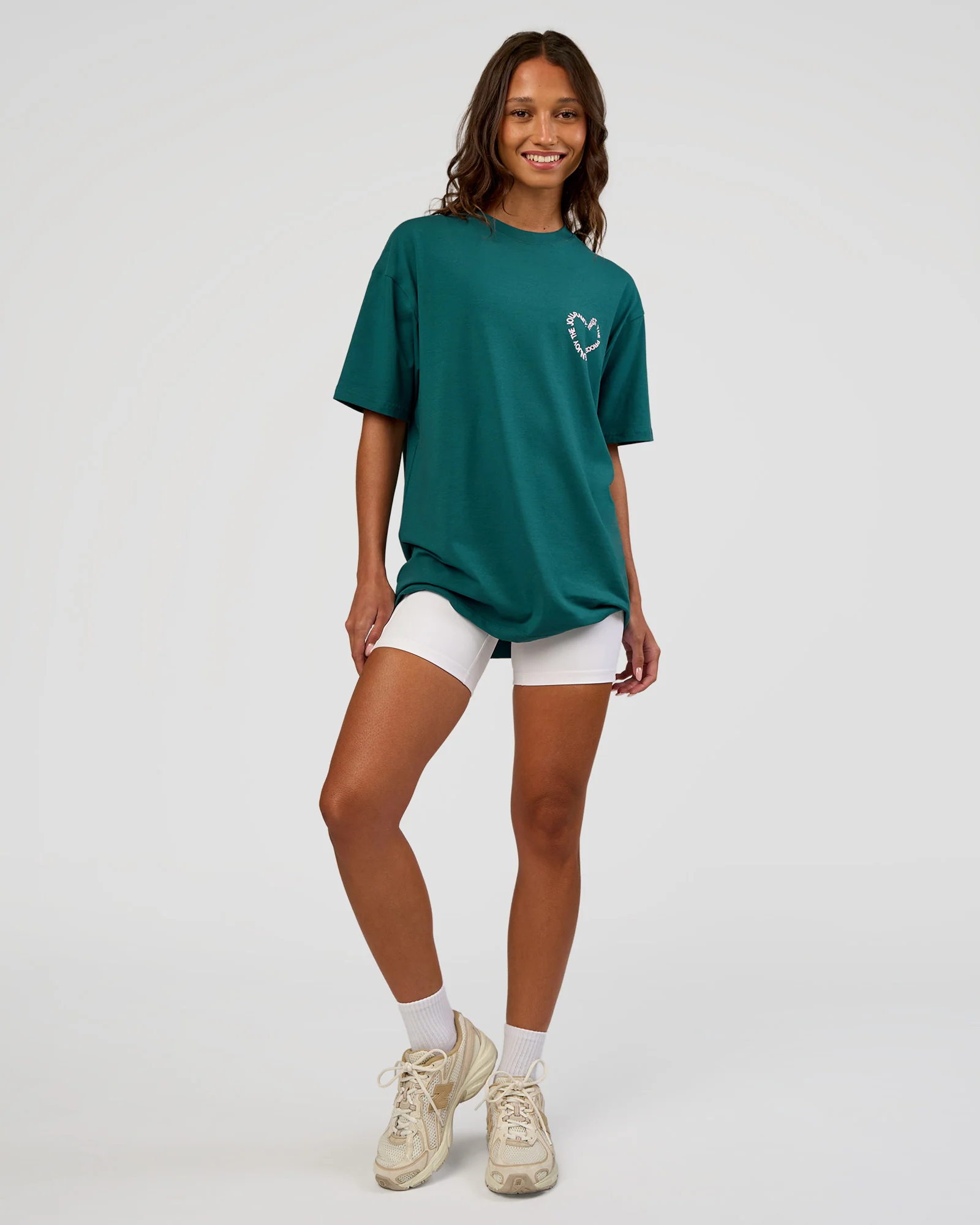 Love The Process FLXCotton Oversize Tee - Transformative Teal-Marshmallow