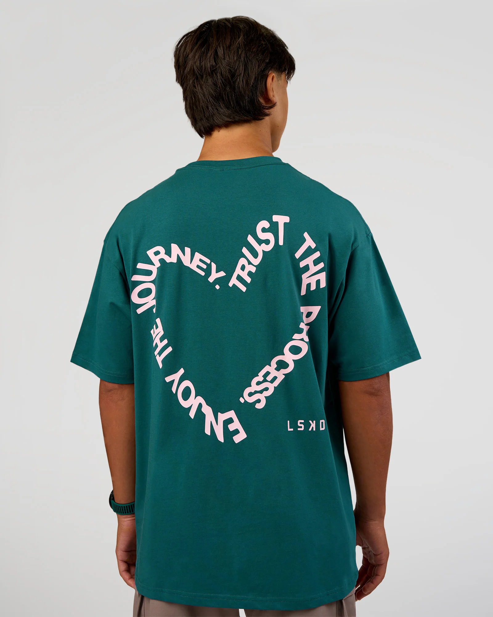 Love The Process FLXCotton Oversize Tee - Transformative Teal-Marshmallow