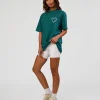 Love The Process FLXCotton Oversize Tee - Transformative Teal-Marshmallow