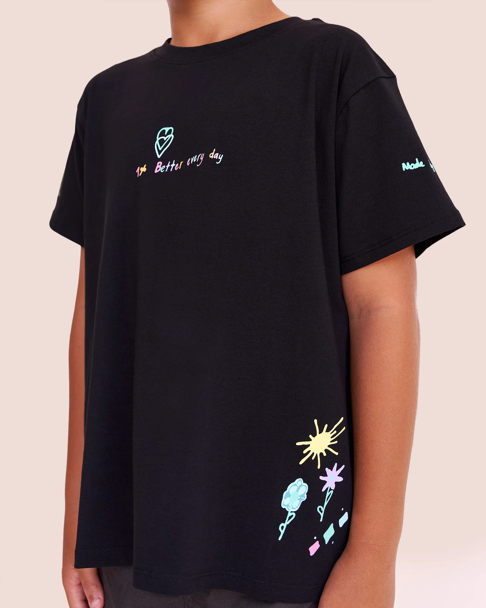Mother's Day Mini Me Kids FLXCotton Tee  - Black