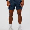 Pace 5" Lined Running Short - Energy Print Palace Blue