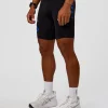 Race Day 8" Short Tight - Black-Palace Blue