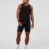 Race Day 8" Short Tight - Black-Palace Blue