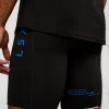 Race Day 8" Short Tight - Black-Palace Blue