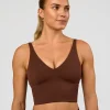 Vitality Long Line Sports Bra - Hot Chocolate