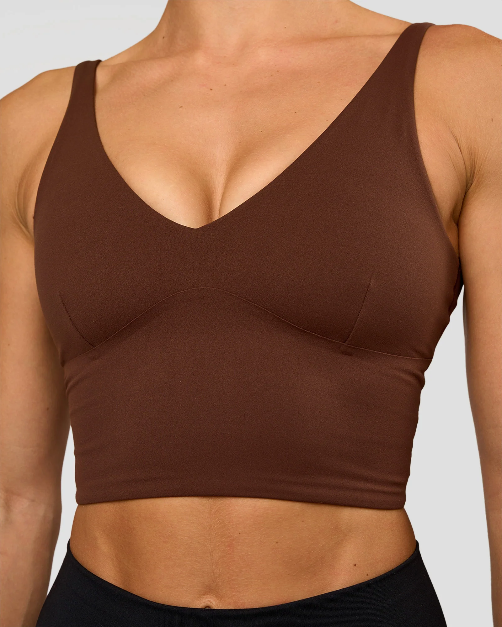 Vitality Long Line Sports Bra - Hot Chocolate