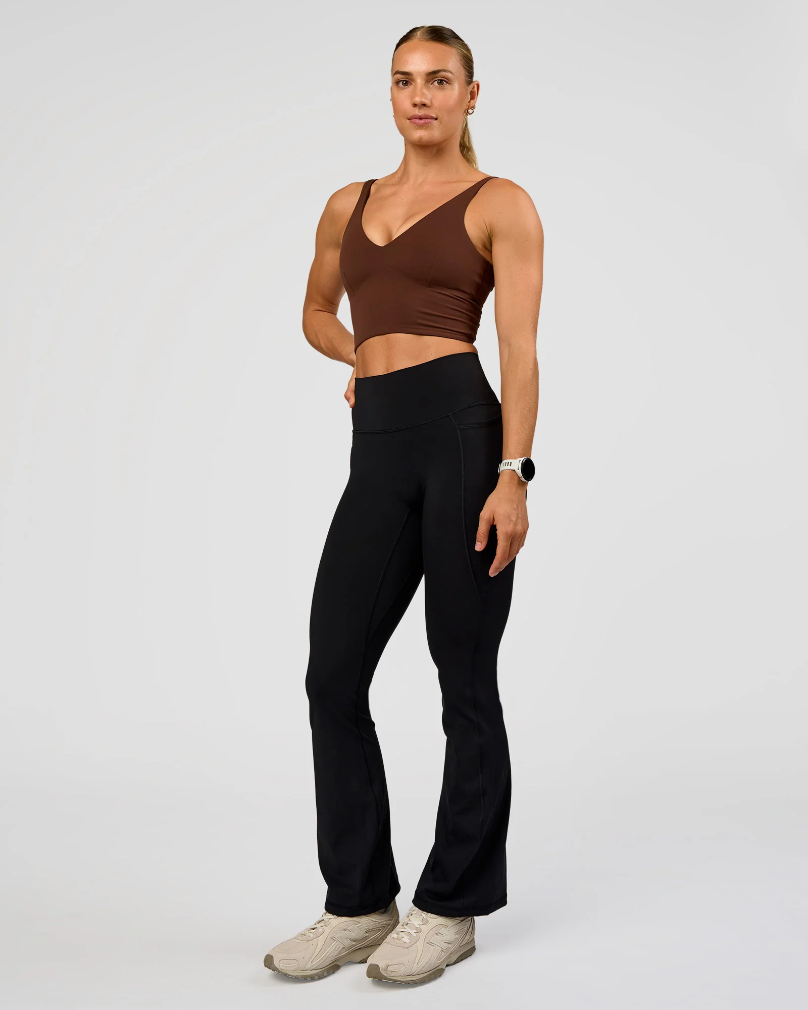 Vitality Long Line Sports Bra - Hot Chocolate