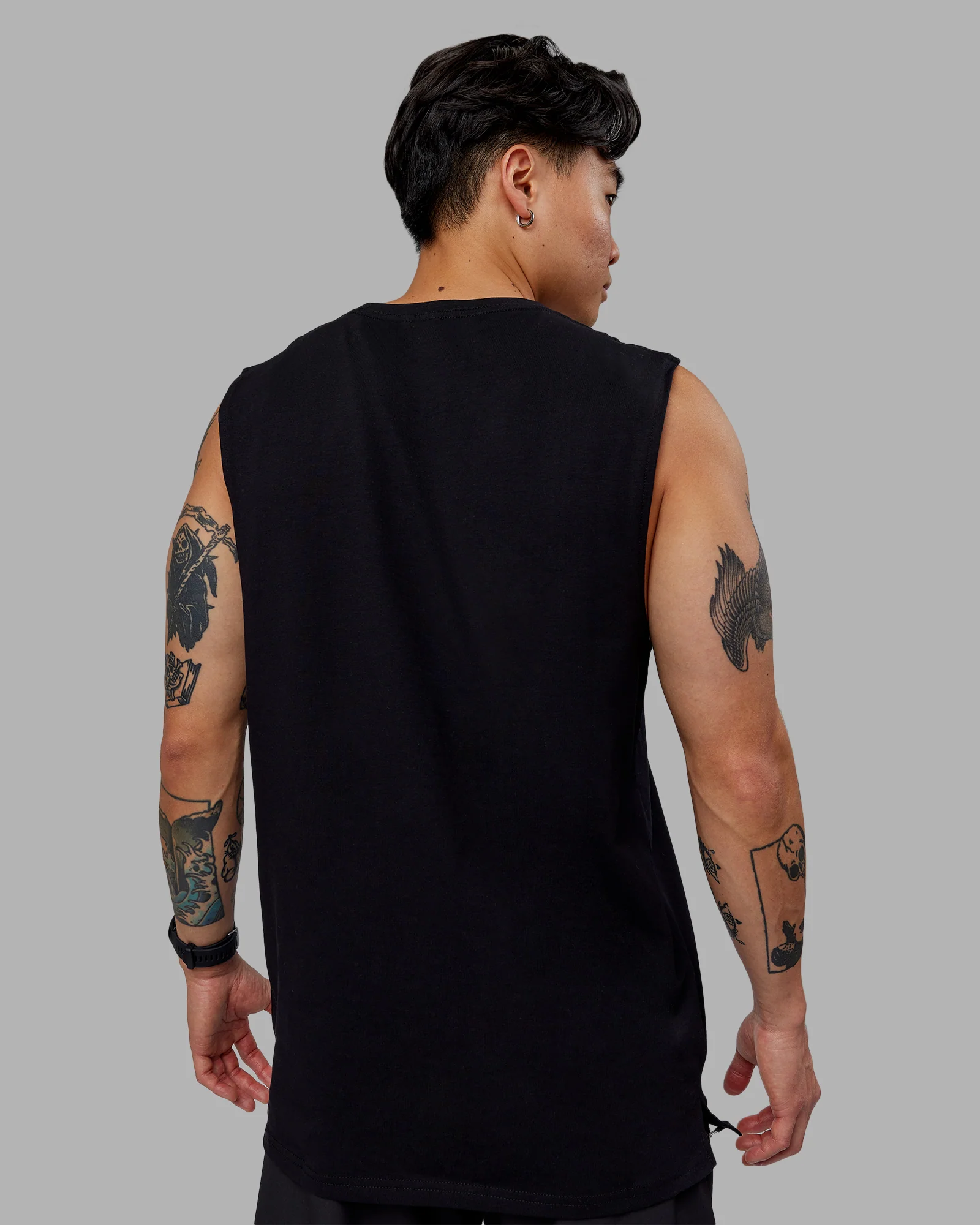 1% Better FLXCotton Training Fit Tank - Black-White