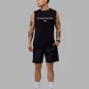 1% Better FLXCotton Training Fit Tank - Black-White