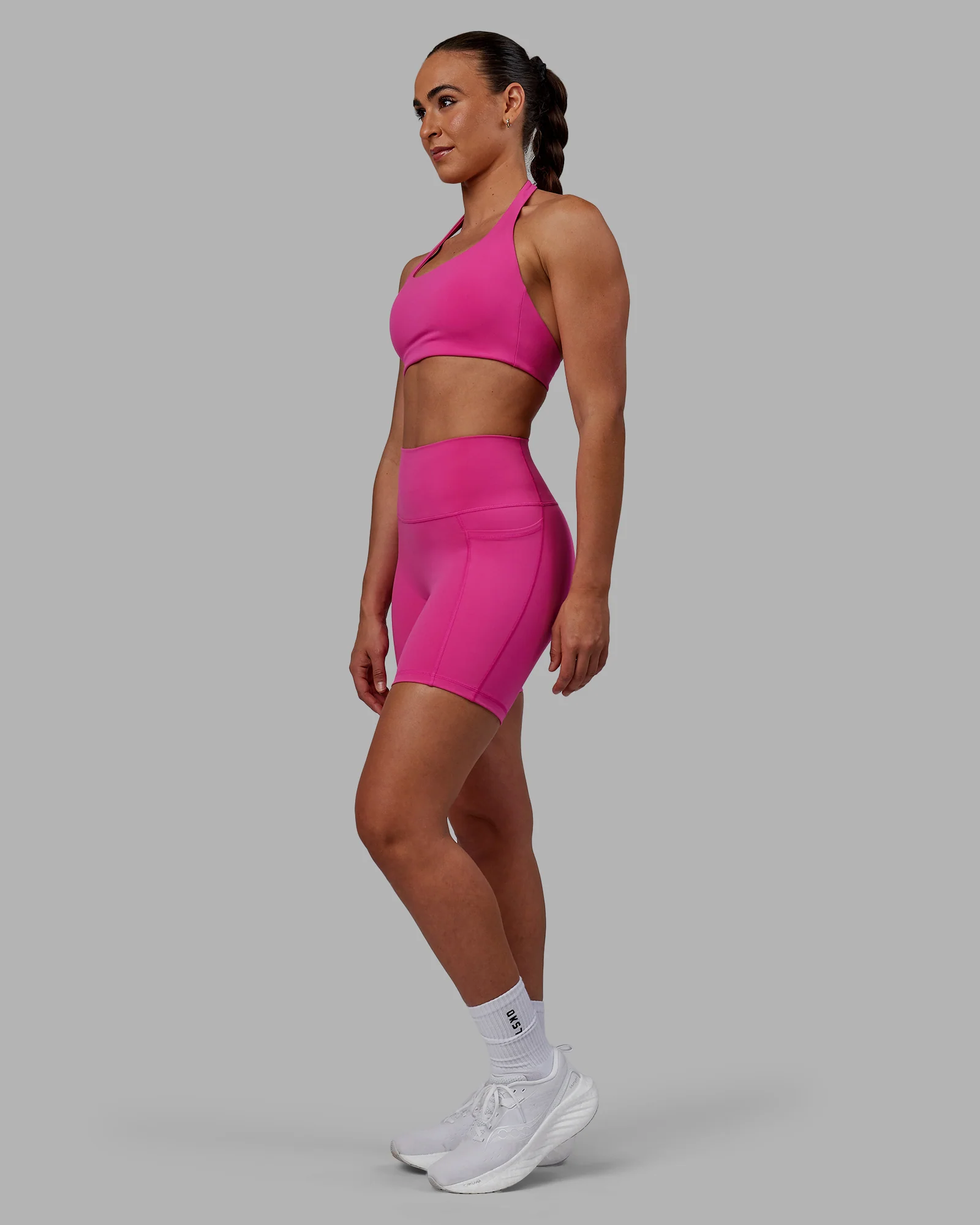 Fusion Ultra High-Rise 6" Short Pockets - Fuchsia Pink