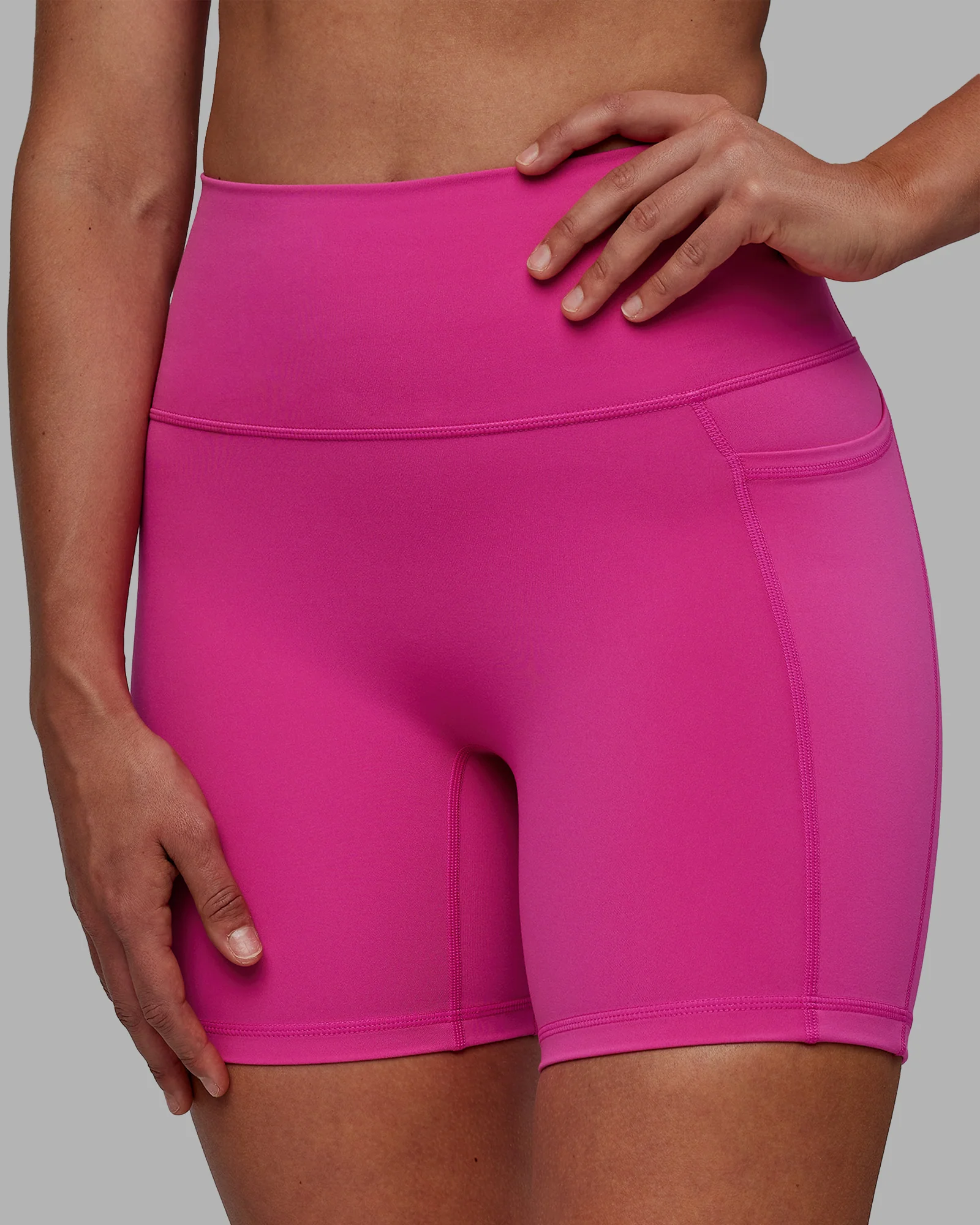 Fusion Ultra High-Rise 6" Short Pockets - Fuchsia Pink