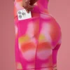 Fusion Ultra High-Rise 6" Short Pockets - Pink Glow Print