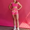 Fusion Ultra High-Rise 6" Short Pockets - Pink Glow Print