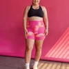 Fusion Ultra High-Rise 6" Short Pockets - Pink Glow Print