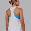AeroFLX+ Drop Armhole Seamless Tank - White/White