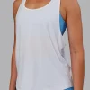 AeroFLX+ Drop Armhole Seamless Tank - White/White
