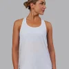 AeroFLX+ Drop Armhole Seamless Tank - White/White