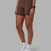 Elixir Ultra High-Rise 6" Short Pockets - Chocolate Martini