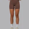 Elixir Ultra High-Rise 6" Short Pockets - Chocolate Martini
