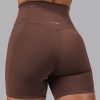 Elixir Ultra High-Rise 6" Short Pockets - Chocolate Martini