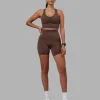 Elixir Ultra High-Rise 6" Short Pockets - Chocolate Martini