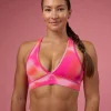 Stamina Rise Sports Bra - Pink Glow Print