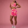 Stamina Rise Sports Bra - Pink Glow Print