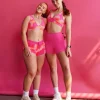 Stamina Rise Sports Bra - Pink Glow Print