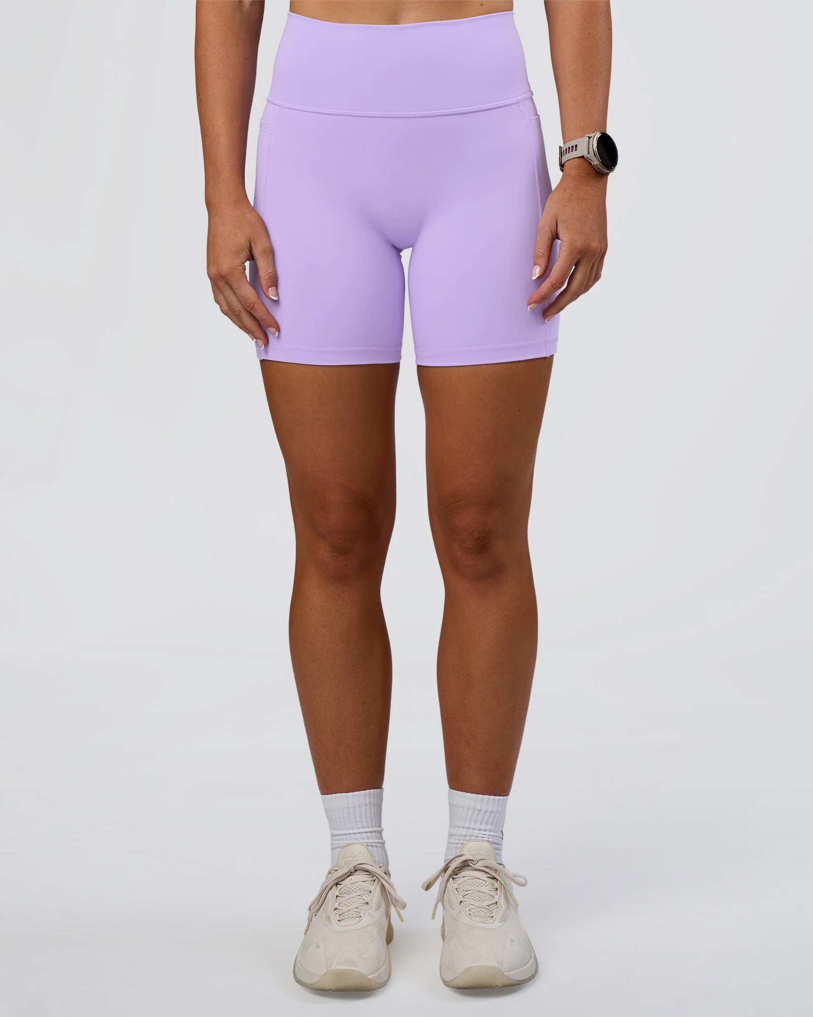 4935-fusion-ultra-high-rise-6-short-pockets-pale-lilac-5.webp Fusion Ultra High-Rise 6" Short Pockets - Pale Lilac