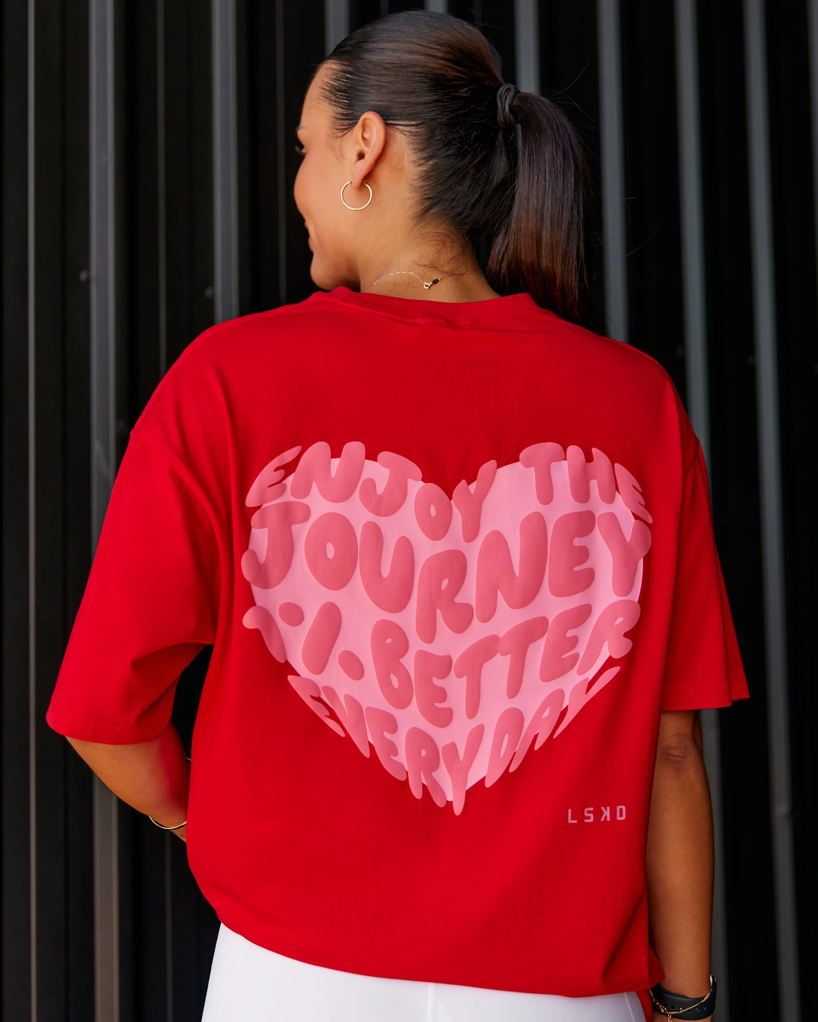 4953-love-the-journey-flxcotton-oversized-tee-flame-candy-pink-2.webp Love the Journey FLXCotton Oversized Tee - Flame-Candy Pink