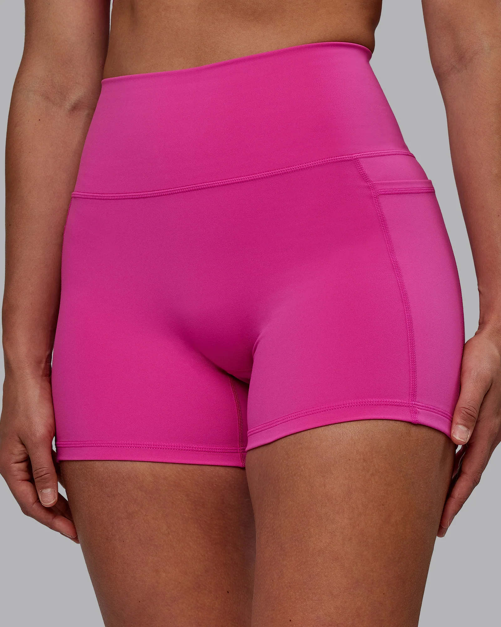 Fusion Ultra High-Rise 4" Short Pockets - Fuchsia Pink