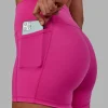 Fusion Ultra High-Rise 4" Short Pockets - Fuchsia Pink